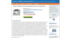 Desktop Screenshot of cs6000isewingmachine.com